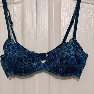 Gilligan & O’Malley Bra Size 34C Dark Blue Green